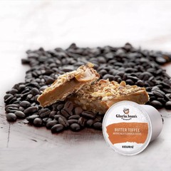 Gloria Jean’s Butter Toffee, Keurig K-Cup Pods, Medium Roast Coffee, 24 Count