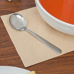 6- Pack Soup Spoons Round Stainless Steel Bouillon Spoon