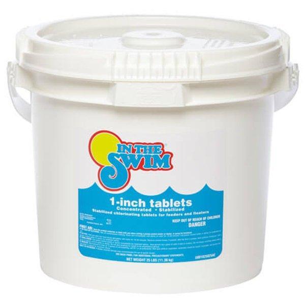 In The Swim 1 Inch Stabilized Chlorine Tablets for Pools (10, 25, 50 lbs)