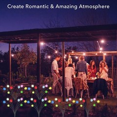 Outdoor Lights Decorative Waterproof Lights 8 LED Bulb Firefly Light 800mAh 2024