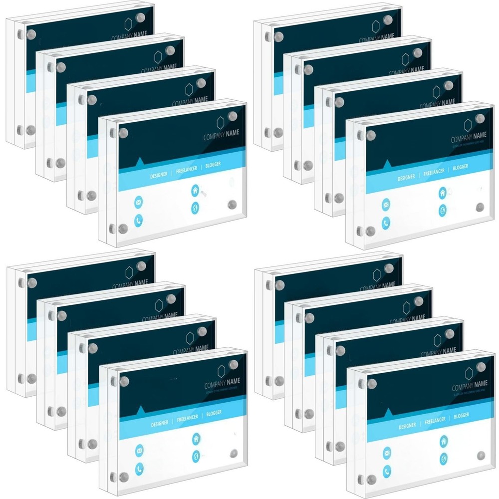8 Pcs 2.5 x 3.5 Inch Mini Acrylic Picture Frames, Clear Acrylic Photo Busines…