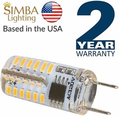 [5 Pack] LED G8 1.5W T4 20W Replacement JCD Bi-Pin Base 120V 3000K Soft White