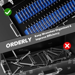 Blue Wrench Holder Rack – 80PCS Tool Drawer Storage