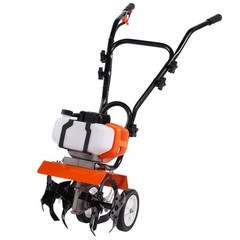 VEVOR Tiller Cultivator Gas Powered 43CC 2-Stroke Garden Cultivator Lawn Garden