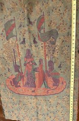Vintage Tapestry The Lady & The Unicorn 26.5”x 46” Medieval Unfinished & Unframe