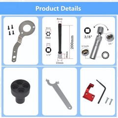 Camshaft Locking Tool Kit, Compatible with BMW B36 B37 B38 B46 B47 B48 21PCS