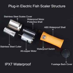 Speder Fish Scaler Corded Electric Fish Scale Remover Scraper Cleaner Kit
