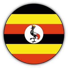 Uganda Round Flag Car Bumper Sticker Decal
