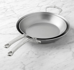De Buyer Mineral B Pro Carbon Steel Fry Pan, Set of 2