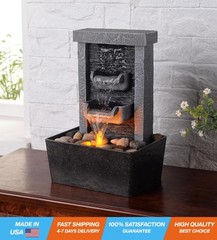 Home Décor 10.3 in Indoor Waterfall Fountain Relaxation High Pressure Water…