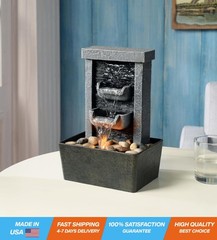Home Décor 10.3 in Indoor Waterfall Fountain Relaxation High Pressure Water…