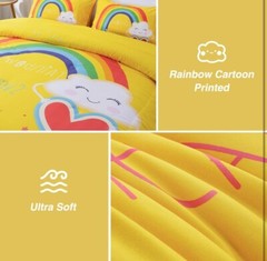A Nice Night Bedding 6 Pcs Cartoon Rainbow Bedding Set