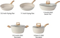 16PCS Nonstick Cookware Set Pots and Pans Cooking Set Non Stick