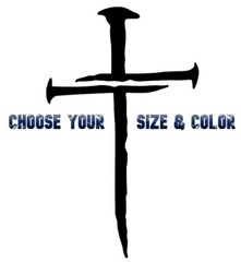 Cross Nails Vinyl Die Cut Decal Sticker – Jesus Christ Christian Religious God
