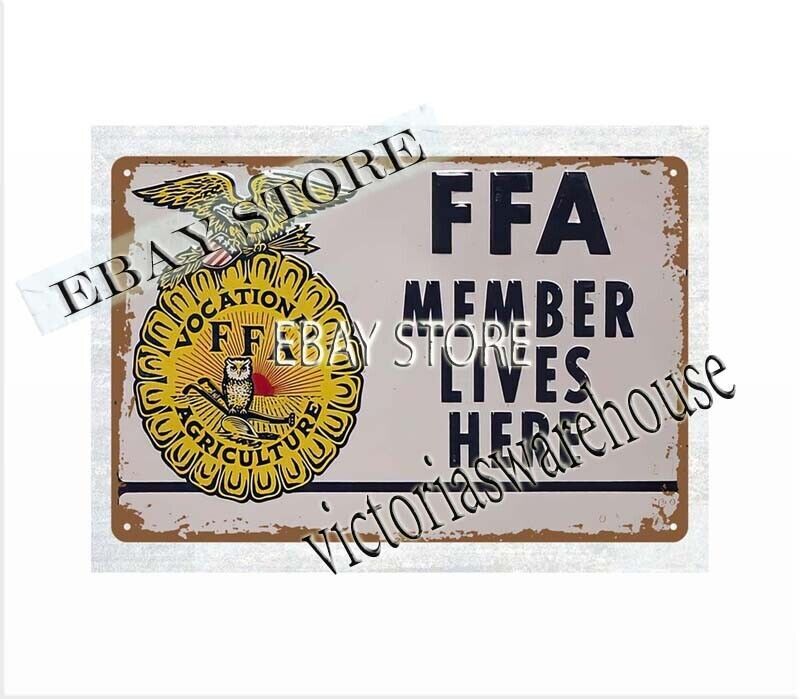 Future Farmers of America FFA member lives here metal tin sign wall decoration