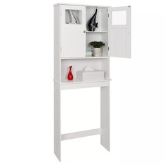 Over The Toilet Storage Cabinet Bathroom Shelf Organizer with Anti-Tip Device