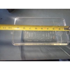 Glasbake Clear Glass Loaf Pan Rectangular Baking Dish Etched Design Vintage USA