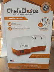 Chef’s Choice Diamond Hone Electric Knife Sharpener D202 2 Stages Orange White