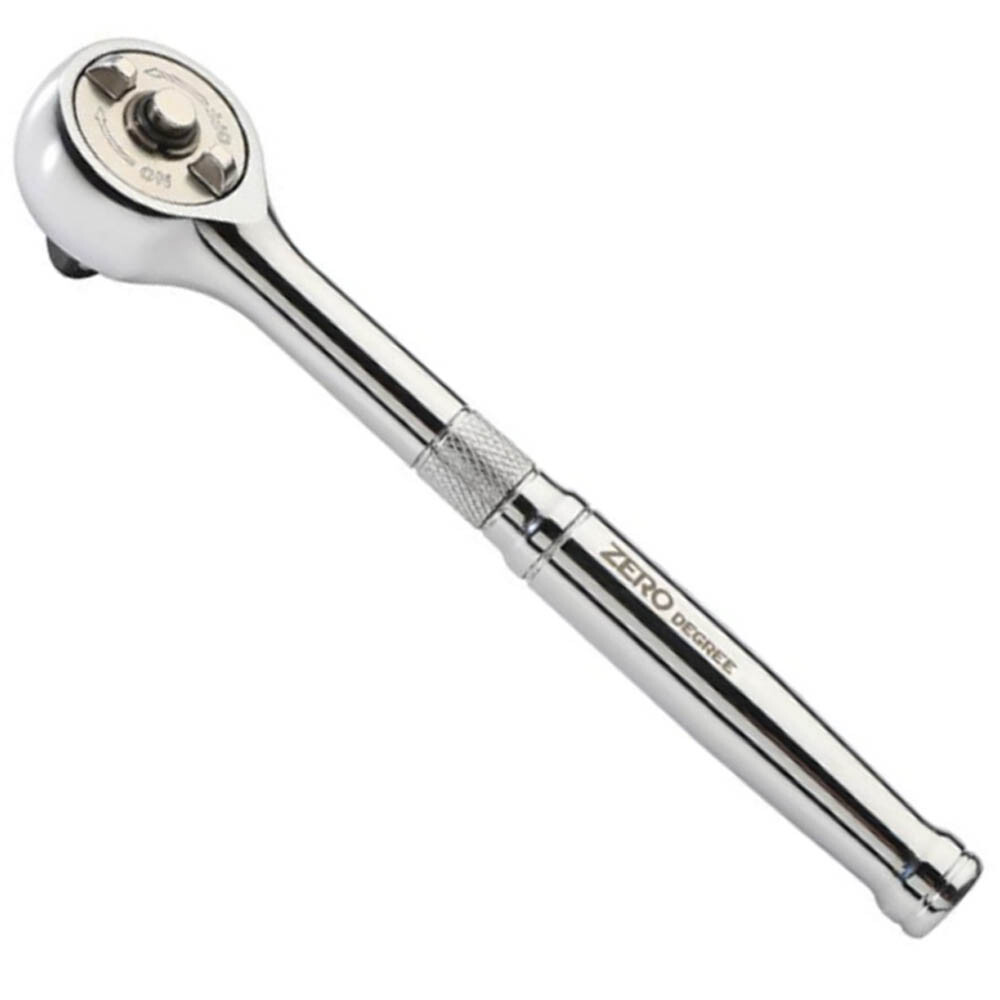 Zero Degree 1/2″ Inch Drive Gearless Ratchet Nickel Plated 1″ Turning Arc 38152