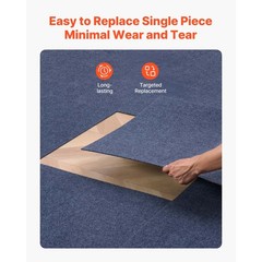 Uimoso 24×24 Inch Carpet Tiles, 15-Pack, Self-Adhesive Gray Rug Squares