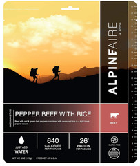 AlpineAire Foods Pepper Beef with Rice-Dried/Dehydrated Entrée Meal – pack of 6