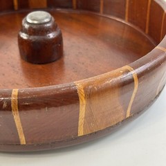 Vintage California Redwood Nut Cracker Bowl Standard Specialty Company MCM 1940s