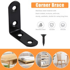 1.5″ L-Shaped Bracket Corner Brace Stainless Steel Bracket Right Angle+Screw Lot