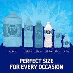 Pure Life Purified Water, 16.9 Fl Oz / 500 mL, Plastic Bottled Water (35 Pack)