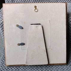 Leaf Imprinted Faux Stone Picture Frame 8×8″, 2.5×2.5 Photo Opening Heavy