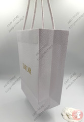 Dior Classic White Textured Paper Gift Bag New Small W. 5.75 x H. 9 x D. 3.25