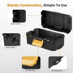Waterproof Electrical Box Outdoor Extension Cord Covers Waterproof for 6 Cables