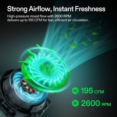 VIVOSUN AeroZesh G4 4” 195 CFM Inline Duct Fan w/E42A,Carbon Filter,8′ Ducting