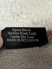 Amor a la Vida Ecuador Alpaca Blend Throw Blanket Red & Gray Cute Accent Decor