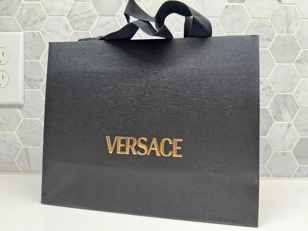 Versace Shopping Bag & Gift Box Black/Gold – Small, Medium, Large – Choose Size