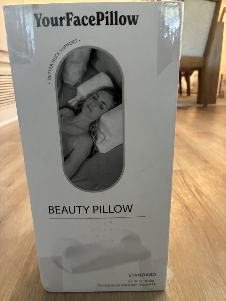 NIB! Your Face Pillow-Back Sleeper, Cervical Neck, Anti-Aging w/ Satin Case