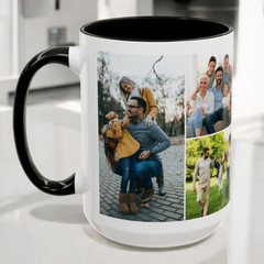 Personalized Custom Photo Collage Ceramic Coffee Mug Both Side Printed 15oz 11oz