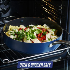 Blue Diamond 5QT Ceramic Nonstick Jumbo Sauté Pan with Lid – Toxin-Free