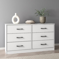 New Mainstays Ardent 6 Drawer Dresser, 53.75″ Wide, White