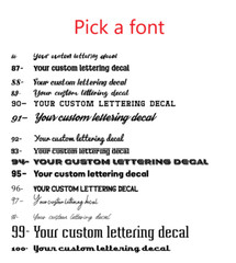 Custom Text Vinyl Lettering Sticker Decal Personalized -ANY TEXT – ANY NAME-