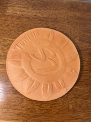 Tunisian Clay Tagine with Base Plate Authentic North African Cooking Pot Tajine