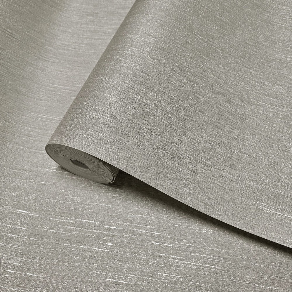 Shimmer tan taupe faux fabric textured stria lines contemporary modern Wallpaper