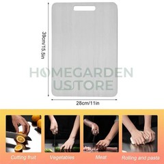 Titanium Cutting Board 100% Pure Non-Stick Double-Sided 11×15.5″ in for Kitchen