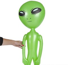 LOT OF 2 BIG 36″ ASSORTED ALIEN INFLATE INFLATABLE 3 FEET BLOW UP PROP GAG GIFT