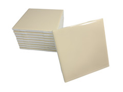 French Vanilla Yellow Ceramic Tile 4.25 in Shower Backsplash Classic Color 141