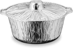 Jet Foil X-Large Disposable Aluminum Pots with Lids for Food Storage & Cooking