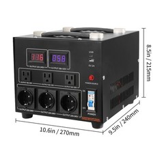 VEVOR 5000W Voltage Converter Transformer Step Up/Down 220V-110V /110V-220V CE