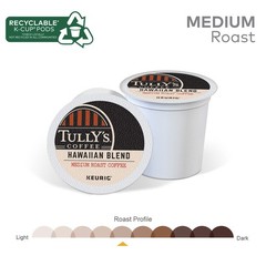 Tully’s Coffee Hawaiian Blend K-Cups, Medium Roast Coffee, 96 Count