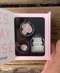 YES WAY ROSE’ MINI KIT WITH DRINK RECIPES AND MORE! Wine Charms Stirrers New
