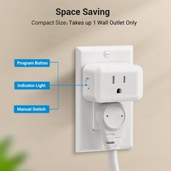 DEWENWILS Wireless Remote Control Outlet,Remote Light Switch,1 Remote 3 Outlets