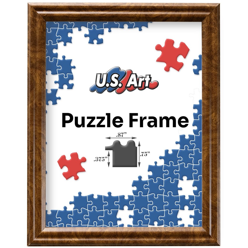 Brown Burl Puzzle Frame .75″ Inch Wide – Handmade Solid Wood Picture Frames